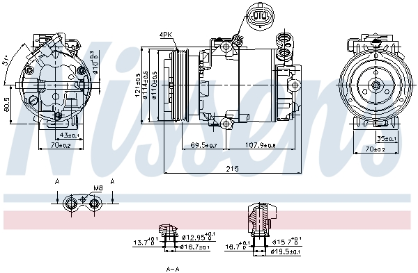 Compressor, air conditioning - 89333 NISSENS