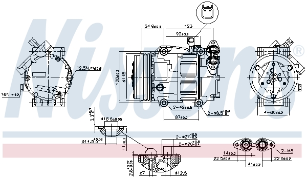 Compressor, air conditioning - 89336 NISSENS