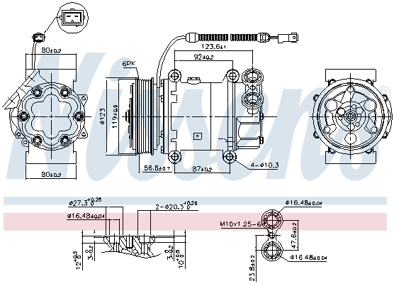 Compressor, air conditioning - 89339 NISSENS