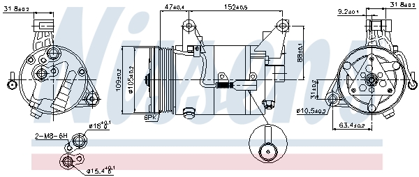 Compressor, air conditioning - 89340 NISSENS