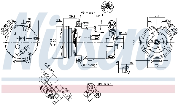 Compressor, air conditioning - 89343 NISSENS