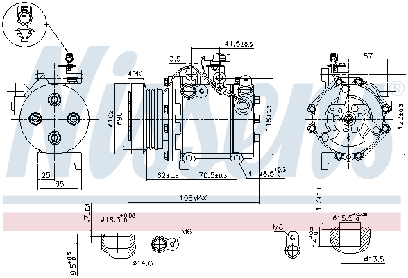 Compressor, air conditioning - 89349 NISSENS
