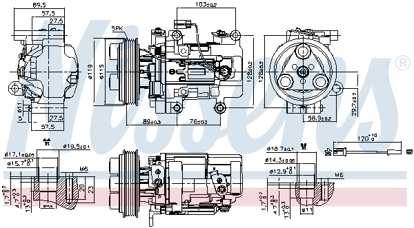 Compressor, air conditioning - 89351 NISSENS