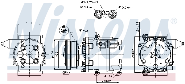 Compressor, air conditioning - 89358 NISSENS