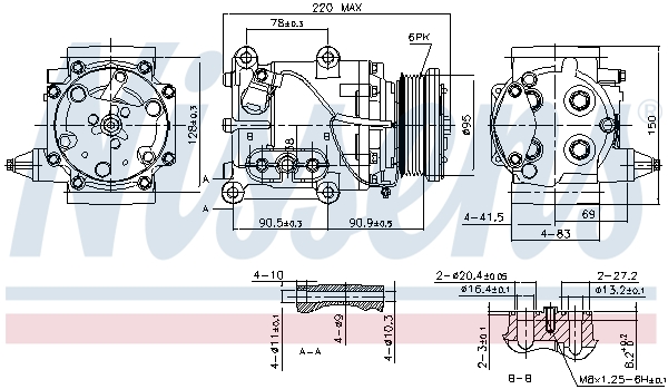 Compressor, air conditioning - 89365 NISSENS