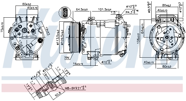 Compressor, air conditioning - 89369 NISSENS