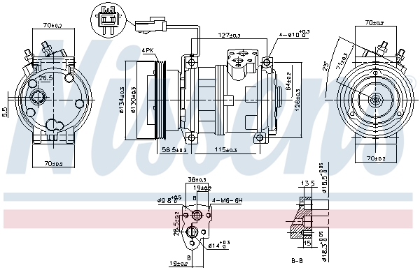 Compressor, air conditioning - 89382 NISSENS