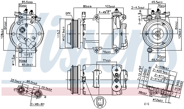 Compressor, air conditioning - 89383 NISSENS