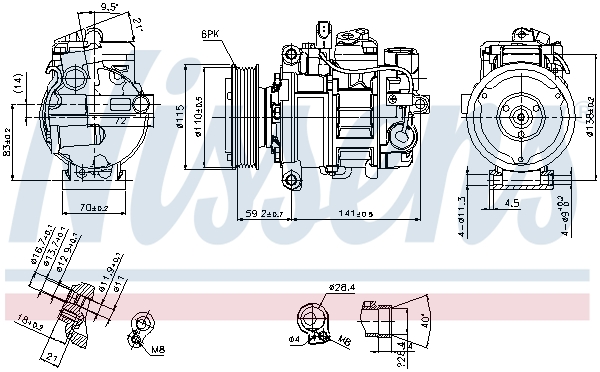 Compressor, air conditioning - 89384 NISSENS