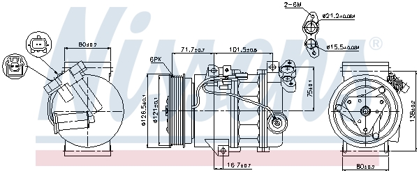 Compressor, air conditioning - 89386 NISSENS