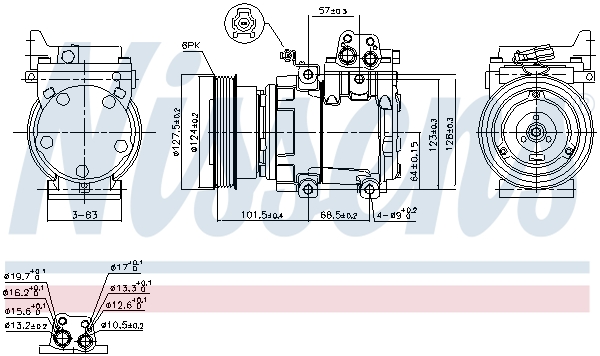 Compressor, air conditioning - 89387 NISSENS