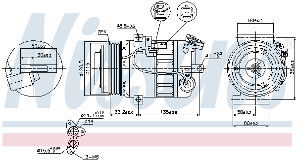 Compressor, air conditioning - 89392 NISSENS
