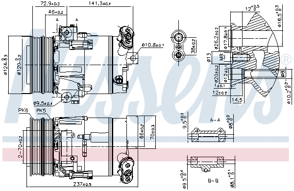 Compressor, air conditioning - 89393 NISSENS