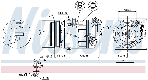 Compressor, air conditioning - 89394 NISSENS