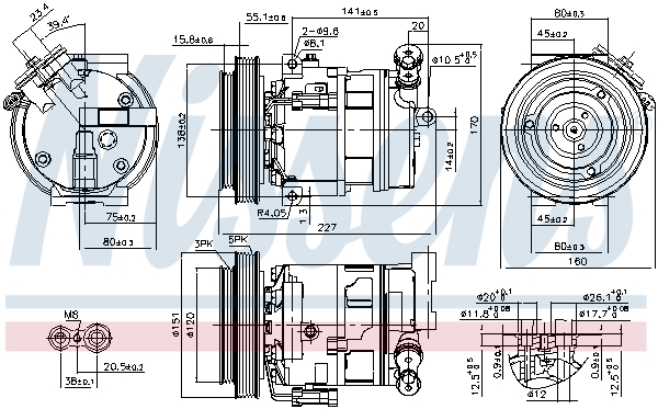 Compressor, air conditioning - 89396 NISSENS