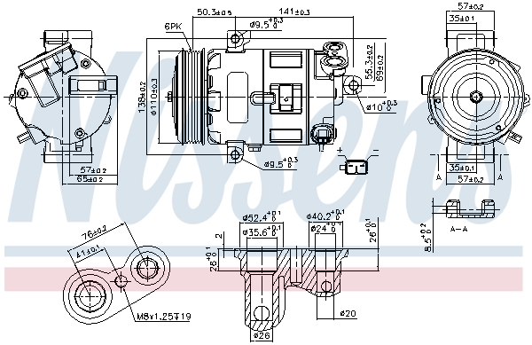Compressor, air conditioning - 89400 NISSENS