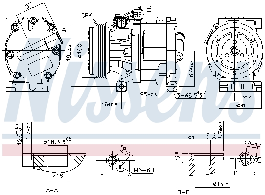 Compressor, air conditioning - 89405 NISSENS