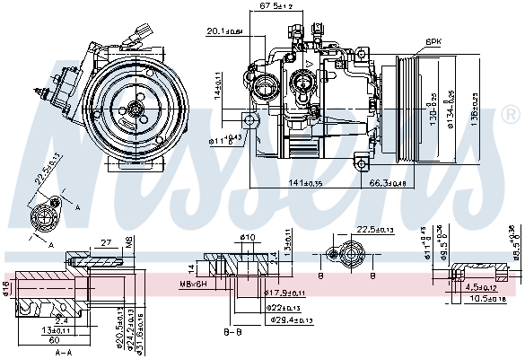 Compressor, air conditioning - 89462 NISSENS