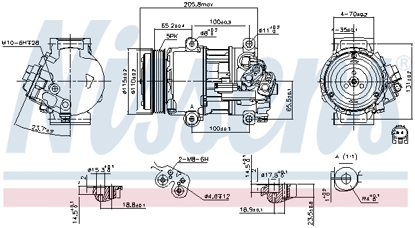 Compressor, air conditioning - 89479 NISSENS