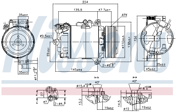 Compressor, air conditioning - 89483 NISSENS