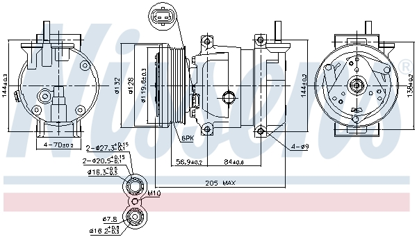 Compressor, air conditioning - 89492 NISSENS