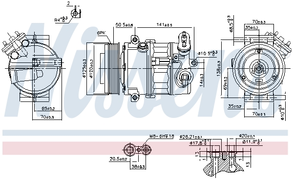 Compressor, air conditioning - 89497 NISSENS
