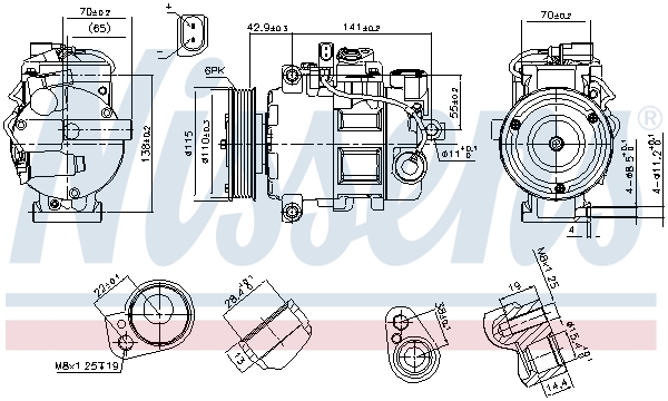 Compressor, air conditioning - 89513 NISSENS