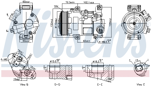 Compressor, air conditioning - 89516 NISSENS