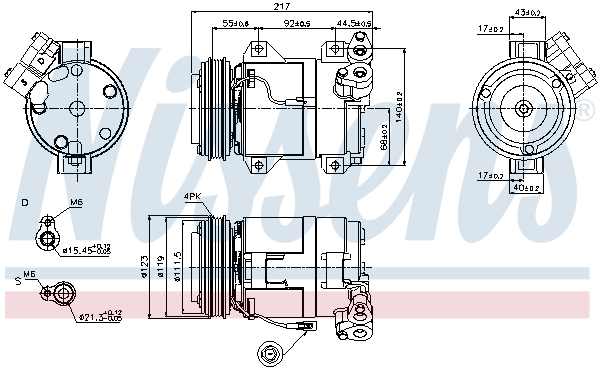 Compressor, air conditioning - 89519 NISSENS