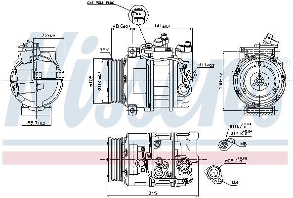 Compressor, air conditioning - 89520 NISSENS