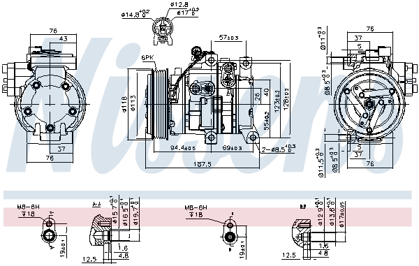 Compressor, air conditioning - 89533 NISSENS