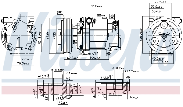 Compressor, air conditioning - 89549 NISSENS