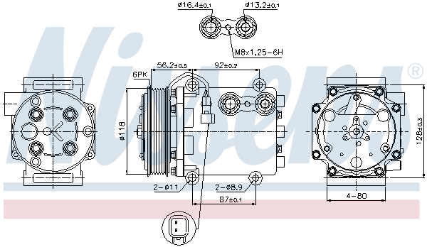 Compressor, air conditioning - 89551 NISSENS