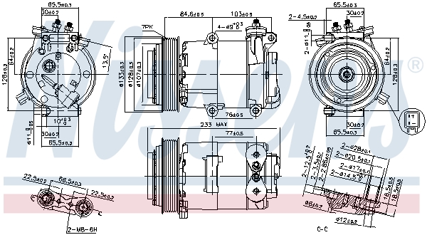 Compressor, air conditioning - 89569 NISSENS