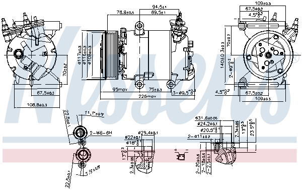 Compressor, air conditioning - 89571 NISSENS
