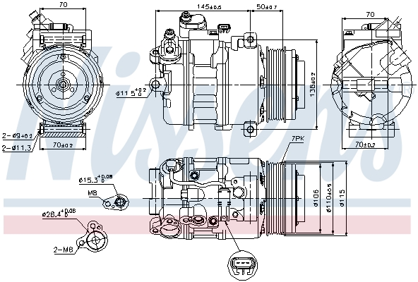 Compressor, air conditioning - 89574 NISSENS