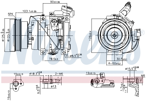 Compressor, air conditioning - 89576 NISSENS