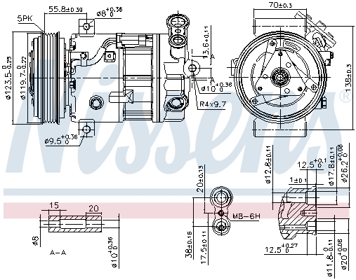 Compressor, air conditioning - 89577 NISSENS