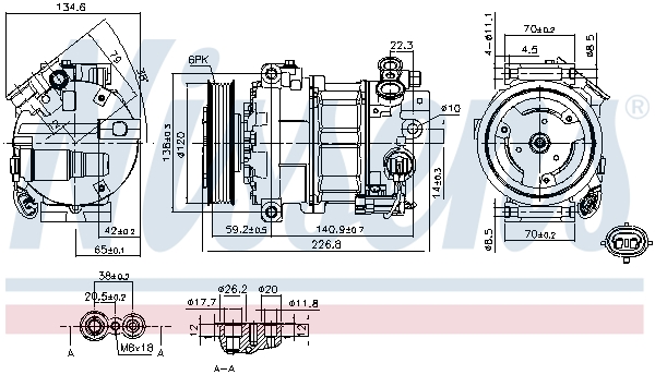 Compressor, air conditioning - 89584 NISSENS