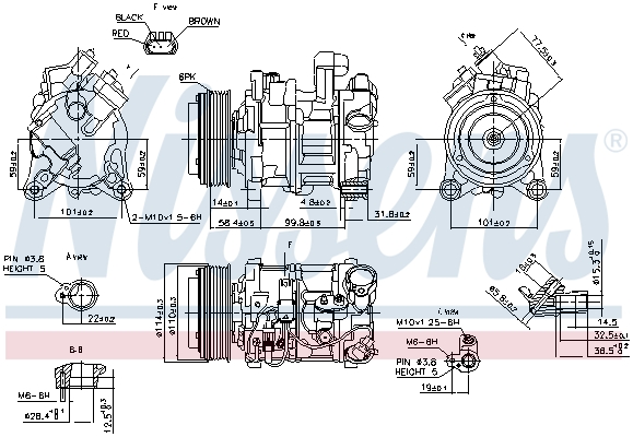 Compressor, air conditioning - 89585 NISSENS
