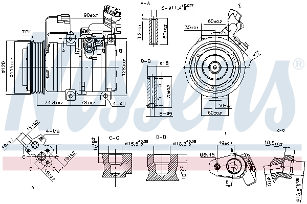 Compressor, air conditioning - 89586 NISSENS
