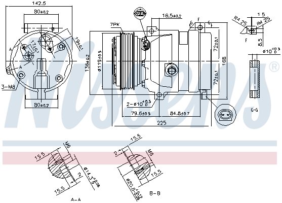 Compressor, air conditioning - 89587 NISSENS