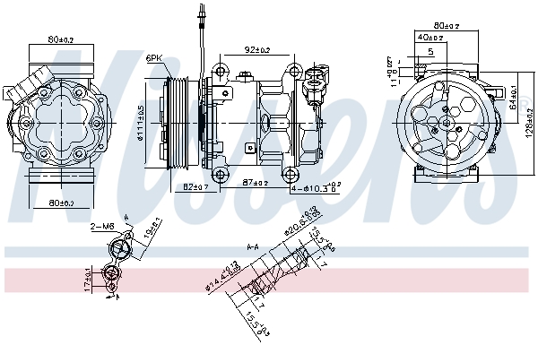Compressor, air conditioning - 89589 NISSENS