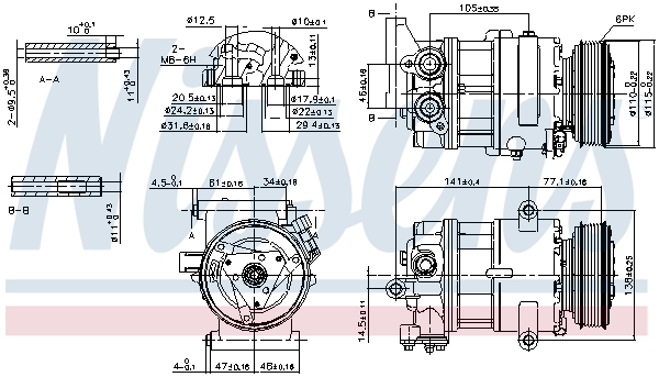 Compressor, air conditioning - 89590 NISSENS
