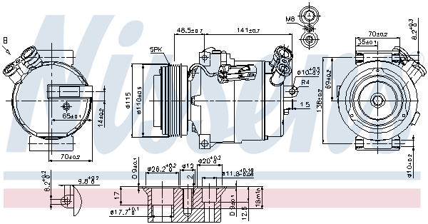 Компрессор, кондиционер - 89592 NISSENS