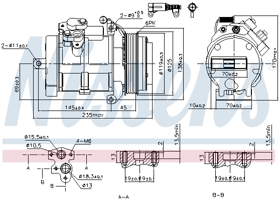 Compressor, air conditioning - 89606 NISSENS