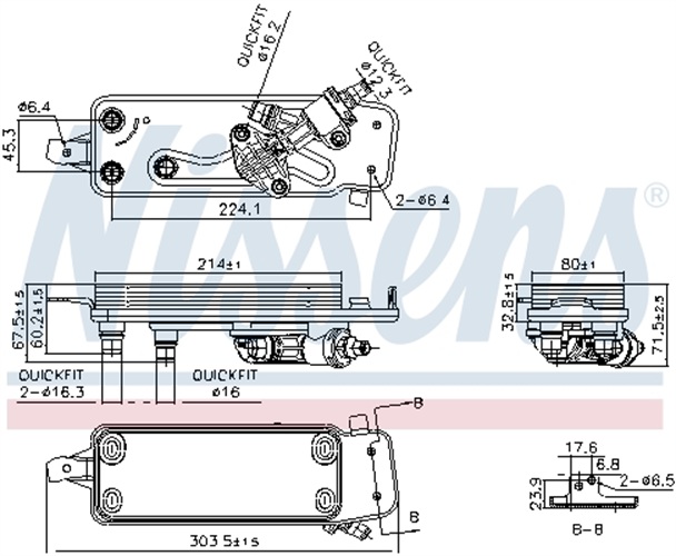 Oil Cooler, automatic transmission - 90988 NISSENS