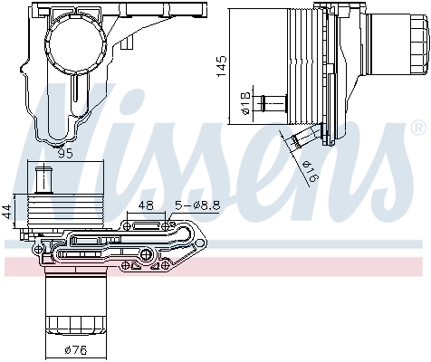 Oil Cooler, engine oil - 91329 NISSENS