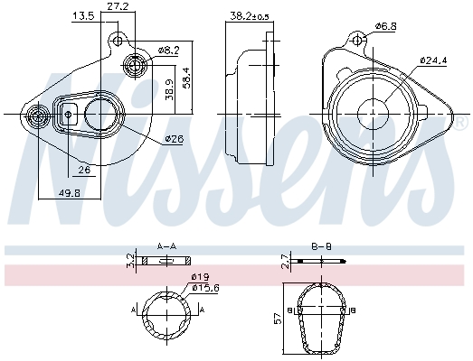 Ölkühler, Motoröl - 91362 NISSENS
