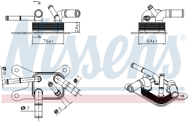 alyvos aušintuvas, automatinė transmisija - 91529 NISSENS